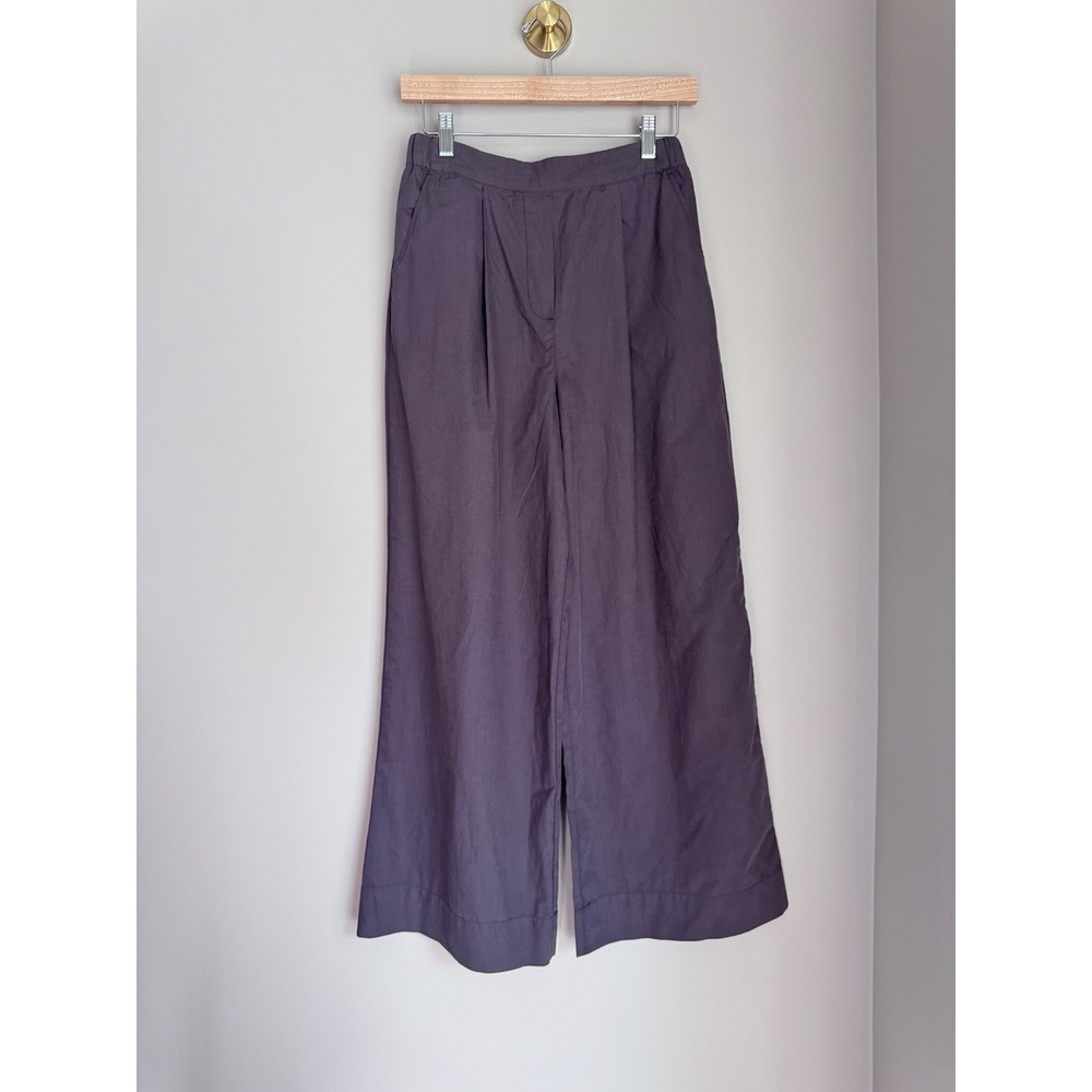 Young Fabulous & Broke Brown Wide Leg Lightweight Pants Small YFB Pleated